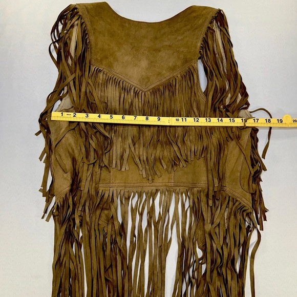 Spell & The Gypsy Collective Leather Fringe Vest Suede Boho Festival M/L RARE - Picture 13 of 15